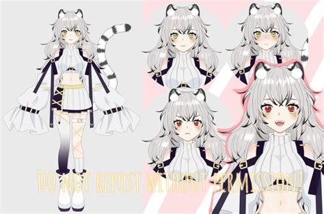 Draw Character Model Art For Live2d And Vtuber In Cute Anime Or Manga