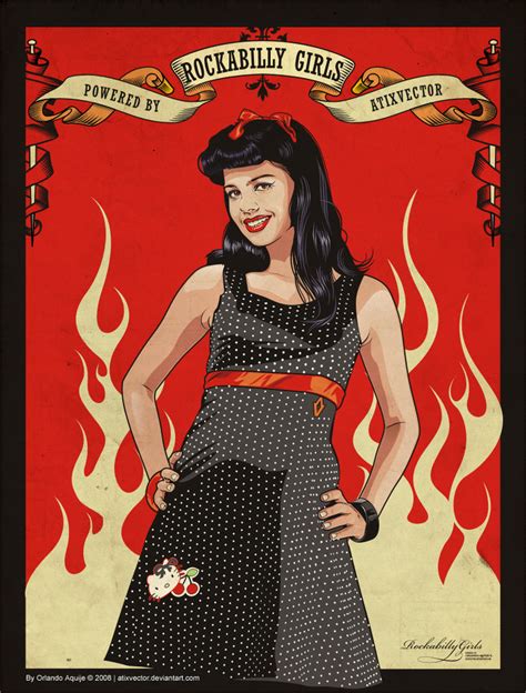 Rockabilly Girl I By Atixvector On Deviantart