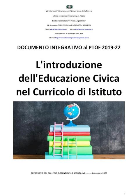 Pdf L Introduzione Dell Educazione Civica Nel Curricolo Di Istituto