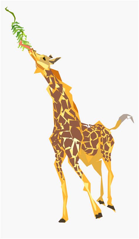 Giraffe Eating Leaves Cartoon