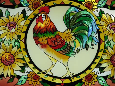 Stained Glass Rooster Free Photo Download Freeimages