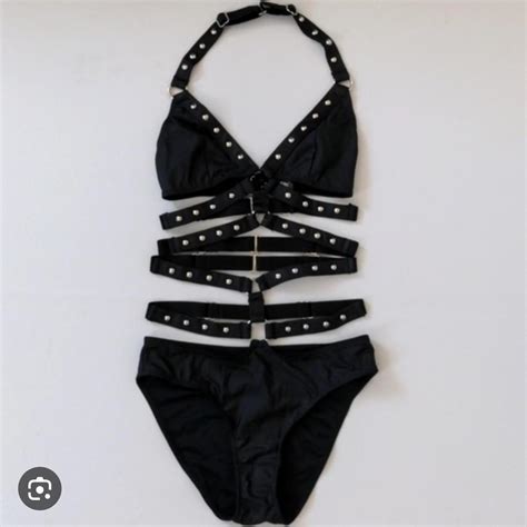 Killstar Studded Strappy Bikini Top I Bought The Depop