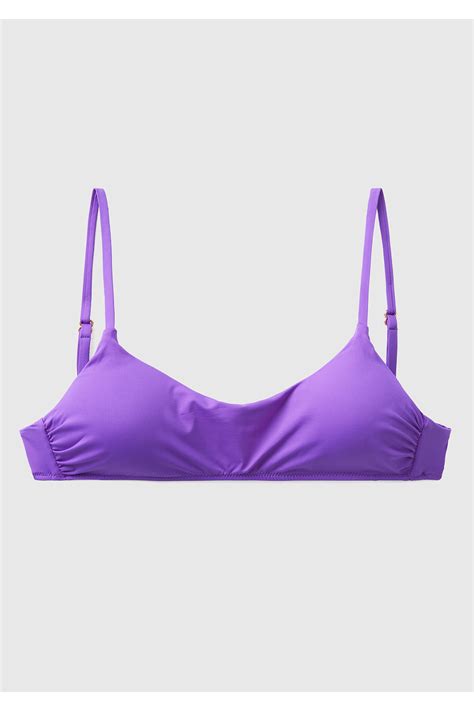 United Colors of Benetton Kadın Mor Arkadan Bağlamalı Mayo Bikini Üst