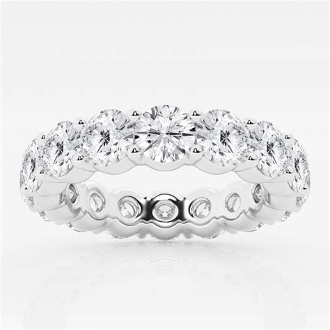 5 Ctw Shared Prong Round Lab Grown Diamond Eternity Band Grownbrilliance