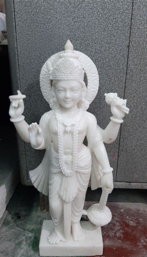 Hindu White Marble Vishnu Statue For Worship Size 15 Feet At Rs