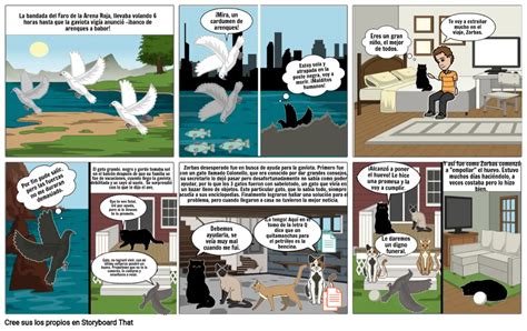 comic historia de una gaviota y del gato que le enseño a volar