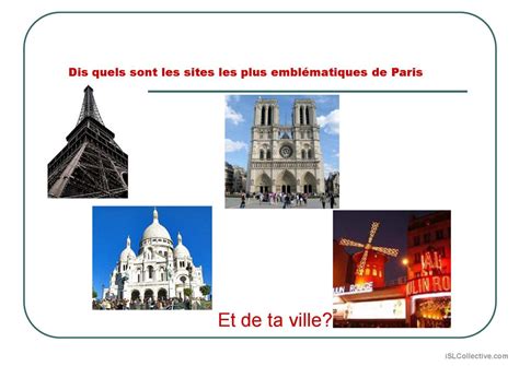 Présenter sa ville Français FLE powerpoints