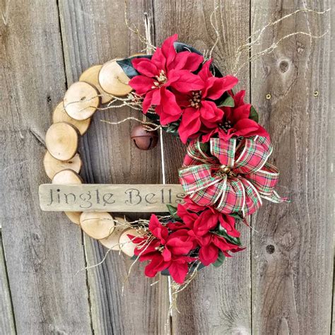 Jingle Bells Wreath 15 inch Maple Slice for Sale | Made In Michigan