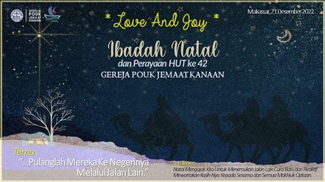 Ibadah Natal Jemaat Dan Perayaan Hut Ke Gereja Pouk Jemaat Kanaan