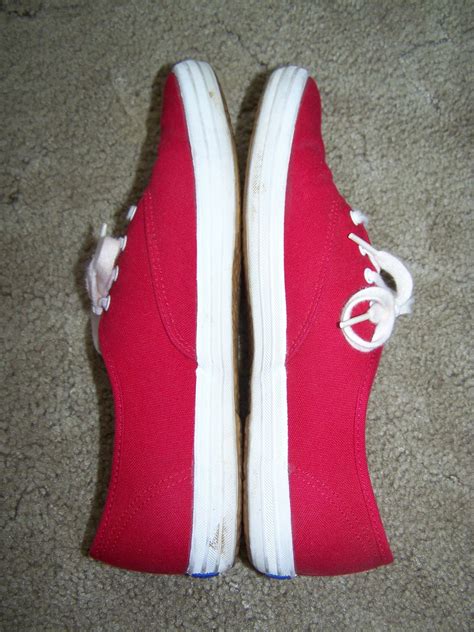 Red Vintage Keds Womens Canvas Tennis Shoes Sneakers 85