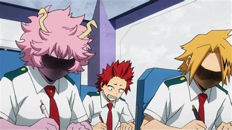 Ashido Mina And Kirishima Eijirou And Kaminari Denki My Hero Academia