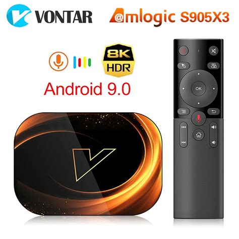 VONTAR X3 TV BOX Android 9.0 4GB 128GB 8K Amlogic S905X3 Dual Wifi ...