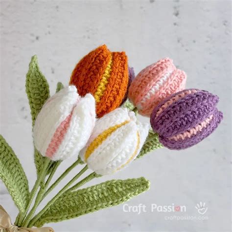 Crochet Tulip Free Pattern Crochet Flower Tutorial Crochet Flower