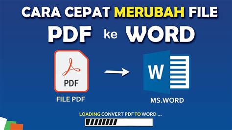 Mudah Banget Cara Merubah File Pdf Menjadi Word Youtube