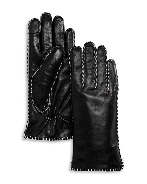 Echo Stitched Leather Tech Gloves Bloomingdales