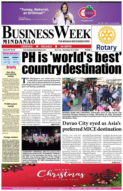 Businessweek Mindanao December By Mindanao Daily News Issuu