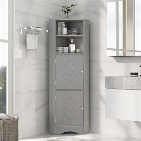 Tall Bathroom Corner Cabinet Corner Bathroom Storage Cabinet With