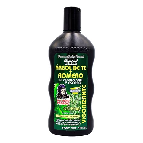 Shampoo Del Indio Papago Herbal Vigorizante De Rbol De T Y Romero