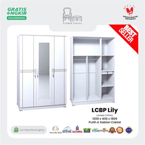 Jual Lemari Pakaian Kayu 3 Pintu Minimalis Olympic Gstar Lcbp Lily