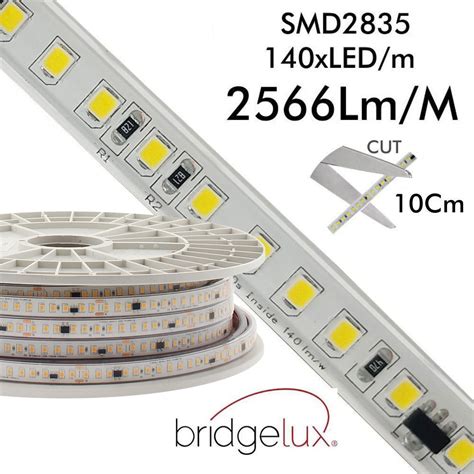 Tira LED 220V Bridgelux SMD2835 140Led M 2566lm M Triac Regula