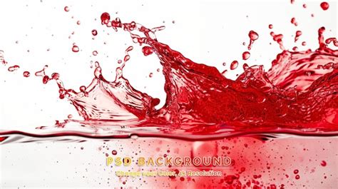 Premium Psd Red Wine Splash Isolated On White Background