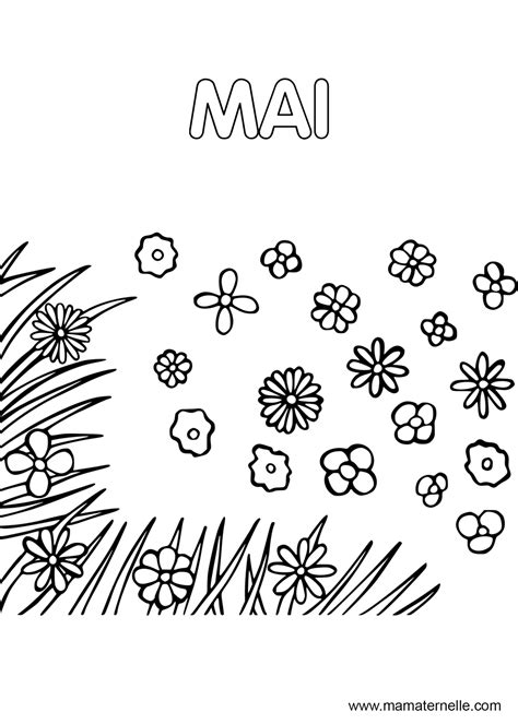 Coloriage Du Mois De Mai Ma Maternelle