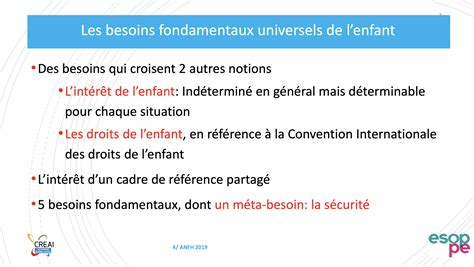 Un Document Gratuit Pour Comprendre Les Besoins Des Enfants Papa