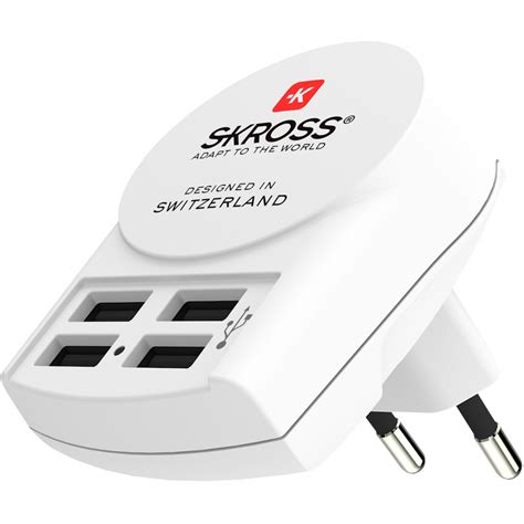 SKROSS 4 Port USB Laddare EU 24 W Vit Teknikdelar Se