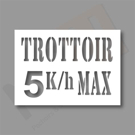 Pochoir trottoir 5Km H max Réf 422 MDH Pochoirs et signalétiques