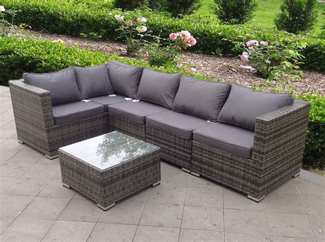 Rattan Wicker Conservatory Outdoor Garden Furniture Set Corner Set Gre Uk Leisure World