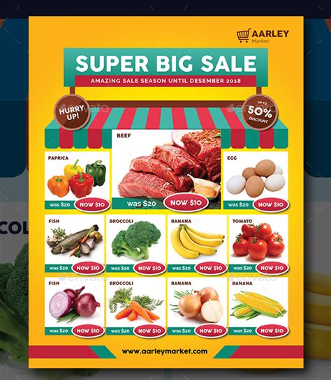 15 Supermarket Flyer Designs And Templates Psd Ai