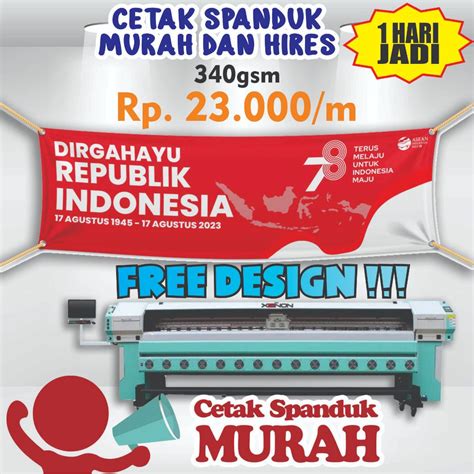 Jual TEBAL 340GRAM 440GRAM FREE DESIGN CETAK SPANDUK BANNER BACKCROP