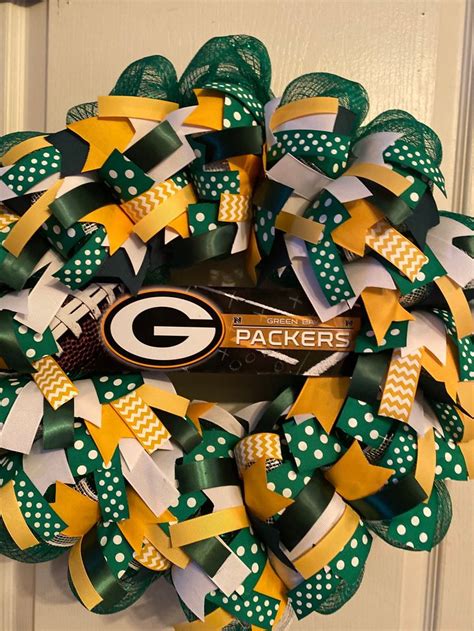 Green Bay Packers Wreath Etsy Green Bay Packers Wreath Packers