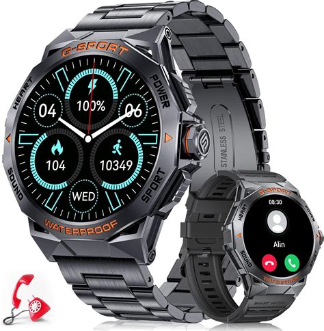 SIEMORL Montre Connectée Homme avec Appel Bluetooth Batterie Extra