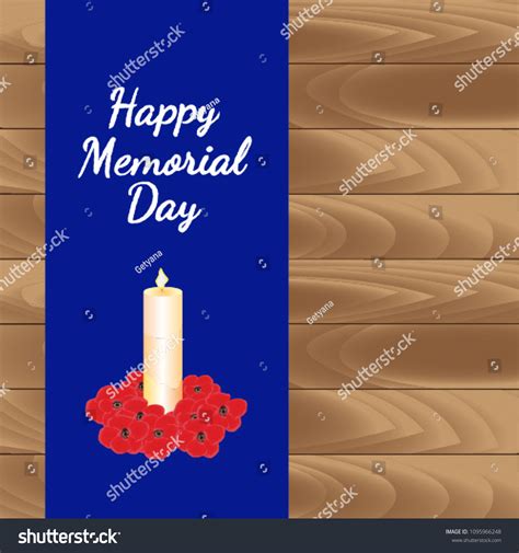 Vector Happy Memorial Day Card National Stock Vector Royalty Free