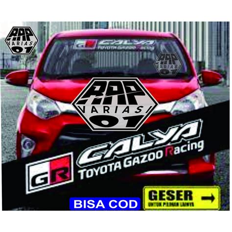 Jual Stiker Kaca Mobil Stiker Gr Toyota Gazo Racing Stiker Jdm Shopee