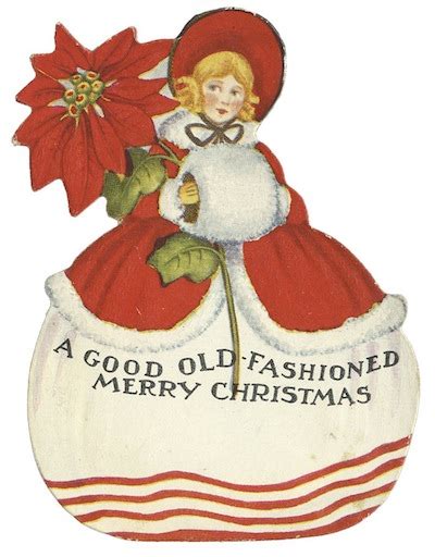 Tattered And Lost Ephemera Vintage Old Fashioned Christmas Card