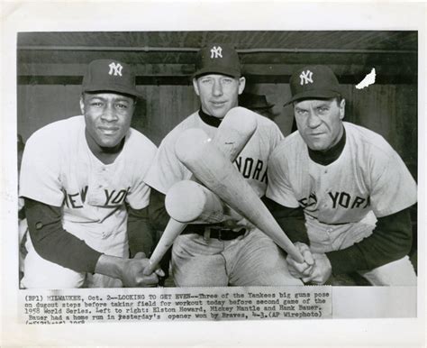 Lot Detail - 1958 Mickey Mantle World Series Vintage Wire Photo ...