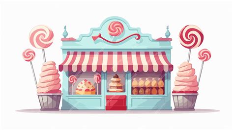 Sweet Shop Design Vector Illustration Premium Ai Generated Vector