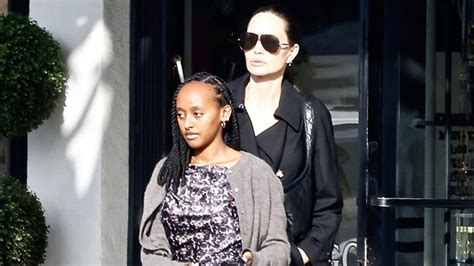 Angelina Jolie Goes Shopping With Daughter Zahara In La Photos