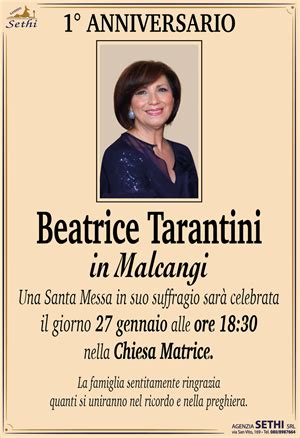 Beatrice Tarantini In Malcangi Corato Necrologi Web