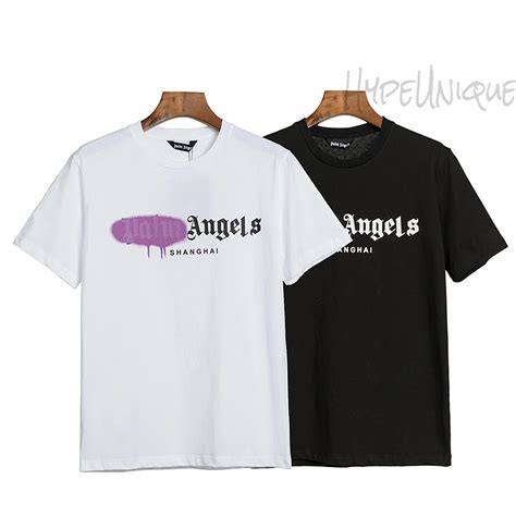 Palm Angels Paris Sprayed Logo T Shirt Hypeunique Reps