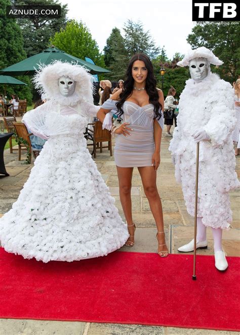 Amy Day Sexy Poses Showing Off Her Hot Figure At The Lady Wimbledons Tennis Party In London AZNude