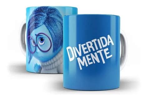 Caneca Porcelana Tristeza Divertida Mente Filme Pixar Villa Caneca