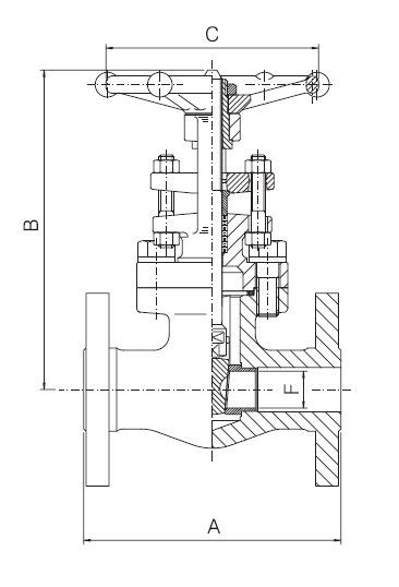 Item L Rf Gate Le Integral Flanged Valves Gate Type