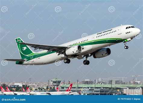 YI AGS Iraqi Airways Airbus A321 200 Fotografía editorial Imagen de