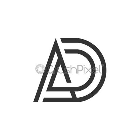 Initial AD Letter Logo With Creative Modern Business Typography Vector