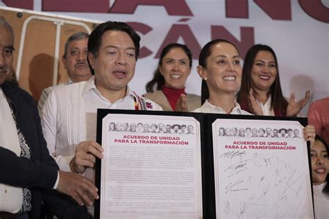 Claudia Sheinbaum Firma Acuerdo De Unidad En Michoac N