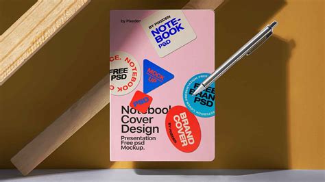 Free Notebook With Pen Mockup PSD PsFiles