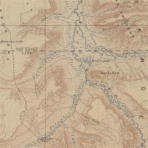 Yellowstone Topographic Map Of Lake Section 1904 Map Topographic Map